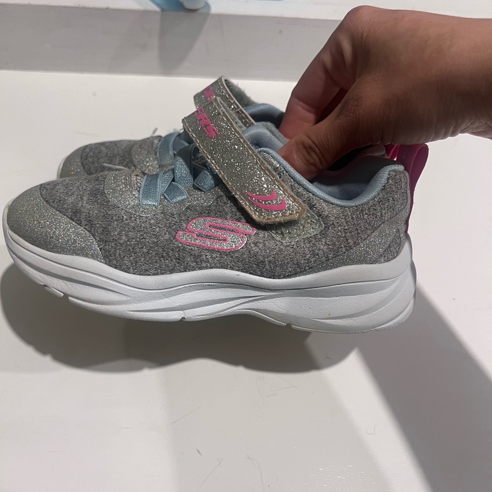 Skechers Gray and Pink Sneakers